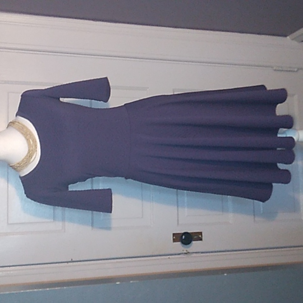 Lularoe flared and pleated dress, purple, mid sleeve, sz S.